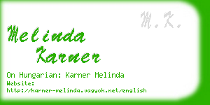 melinda karner business card